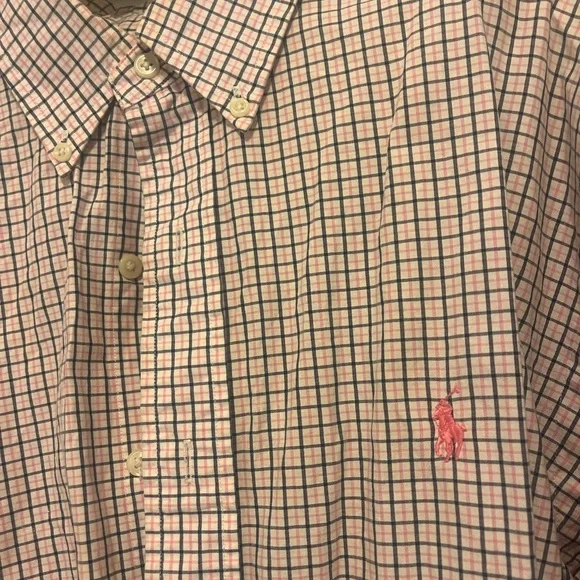 Polo by Ralph Lauren Men's Plaid Shirt - Pink and Blue - Picture 1 of 4